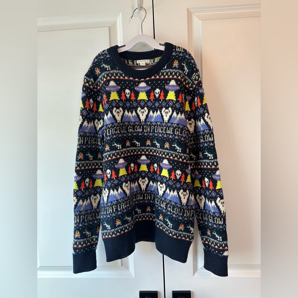 J. Crew Crewcuts Boys' Crewneck Sweater ‘Out of This World’ Fair Isle (Sz 14)